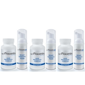 生髮,生髮水-Procerin 普沙林 90顆裝(3罐裝)+XT泡沫式生髮精華露(3個月)(精華露2024/03到期)(8折特賣)